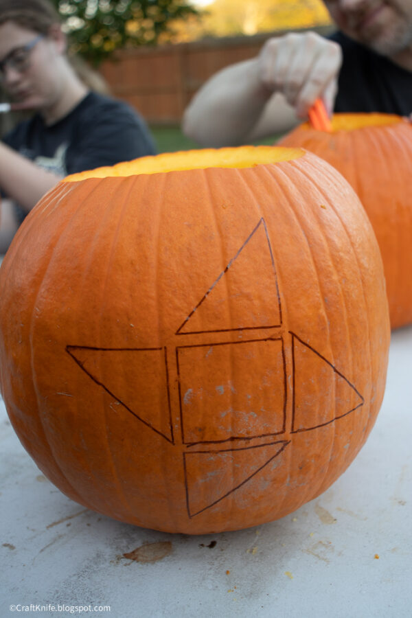 quilt block Jack-o-lantern