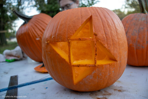 quilt block Jack-o-lantern